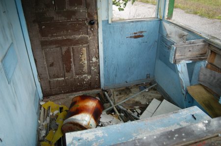 Evergreen Drive-In Theatre - Inside Ticket Booth (newer photo)